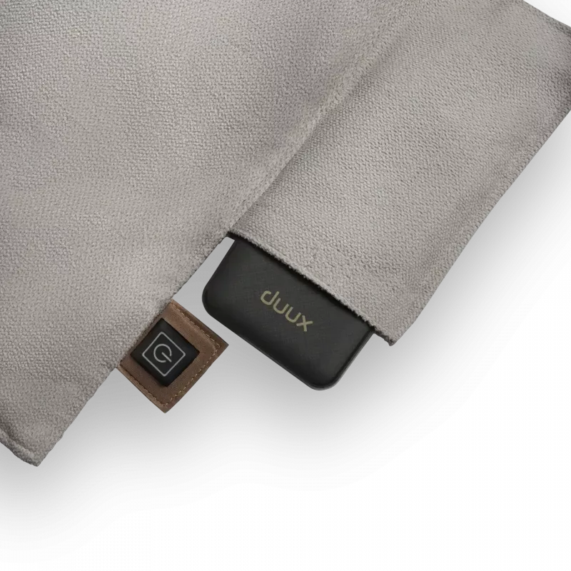 Cojín de asiento calefactable Duux Mellow DXLV60, 40 x 110 cm, 3 niveles de calor, para 1 persona, gris