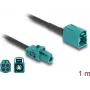 Cable coaxial DeLOCK 90129 1 m Mini FAKRA Z Aqua negro