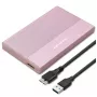 Carcasa para SSD HDD 2,5 pulgadas, SATA, USB 3.0, 2 TB