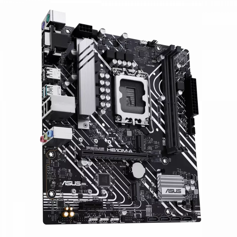ASUS PRIME H610M-A R2.0 | Familia de procesador Intel | Zócalo de procesador LGA1700 | Interfaces de disco compatibles M.2, SATA | Número de puertos SATA 4