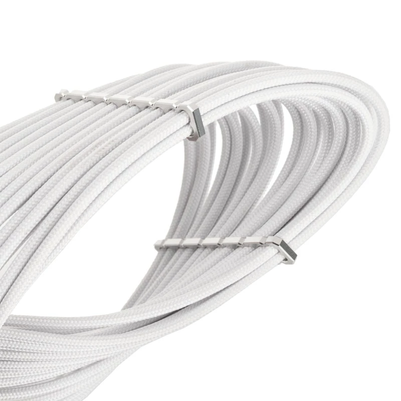 Cable de extensión PCIe BITFENIX Alchemy 6-Pin 45 cm con funda blanca
