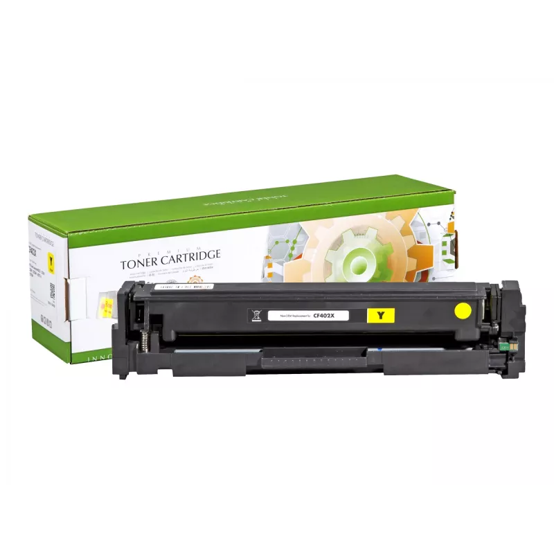 Cartucho de tóner STATIC compatible con HP CF402X amarillo alta capacidad compatible 2.300 páginas