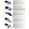 Cojín de posicionamiento en forma de media luna para cama de fibra de silicona azul