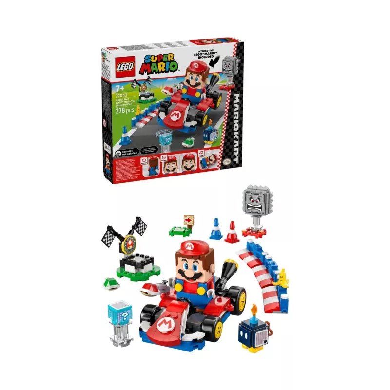 Juguete de construcción LEGO 72043 Super Mario Interactivo Mario Kart con kart estándar