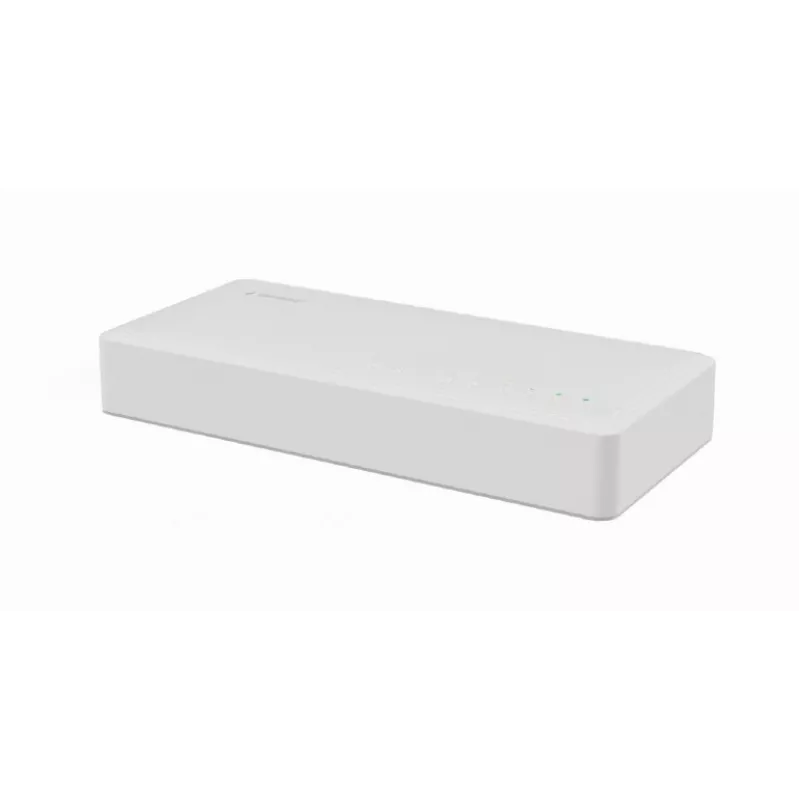 Switch no gestionado GEMBIRD NSW-G8-01 – 8× Gigabit Ethernet (10/100/1000), blanco, DC 5V