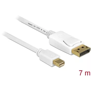 Cable DisplayPort DeLOCK 83485 Mini DisplayPort 7 m Blanco