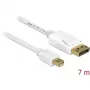 Cable DisplayPort DeLOCK 83485 Mini DisplayPort 7 m Blanco