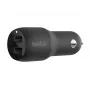 Cargador de coche doble USB-A 12W x2 negro
