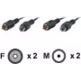 ROLINE Secomp VALUE - Cable alargador de vídeo/audio - RCA (M) a RCA (H) - 1,5 m - apantallado - negro (21.15.9476)