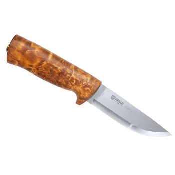 Cuchillo fijo HELLE Eggen H3LS #75 — mango de acero inoxidable, full tang