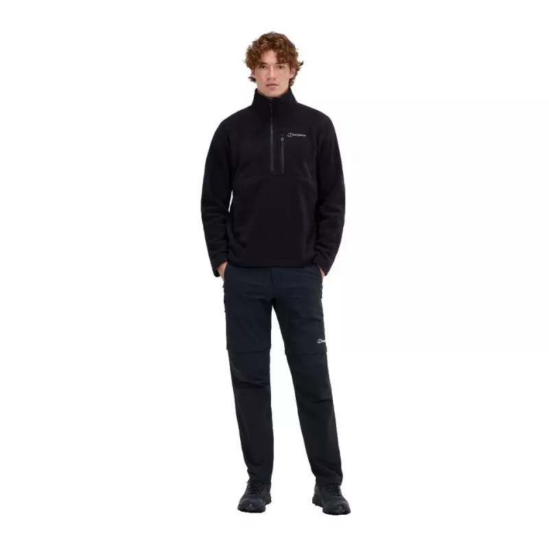BERGHAUS Prism Half Zip Polartec® - sudadera de forro polar para hombre, talla L (negro)