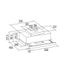 Campana extractora integrada CATA TFH 6830 GWH 600 m³/h blanca control táctil