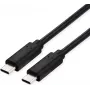 Roline - Cable USB - USB-C de 24 pines (macho) a USB-C de 24 pines (macho) - USB4 Gen3x2 - 48 V - 5 A - 1 m - hasta 40 Gbit/s de velocidad de transferencia de datos, 240 W de alimentación - negro (11.02.9104)