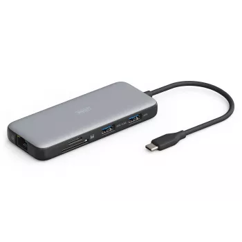 Estación de acoplamiento USB-C Digitus DA-70915 8 en 1 100W Power Delivery