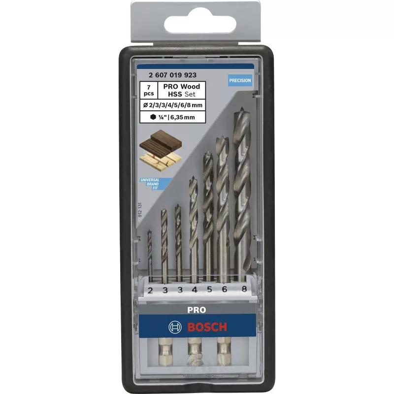 Set de brocas de punta Brad Point Bosch 2607019923