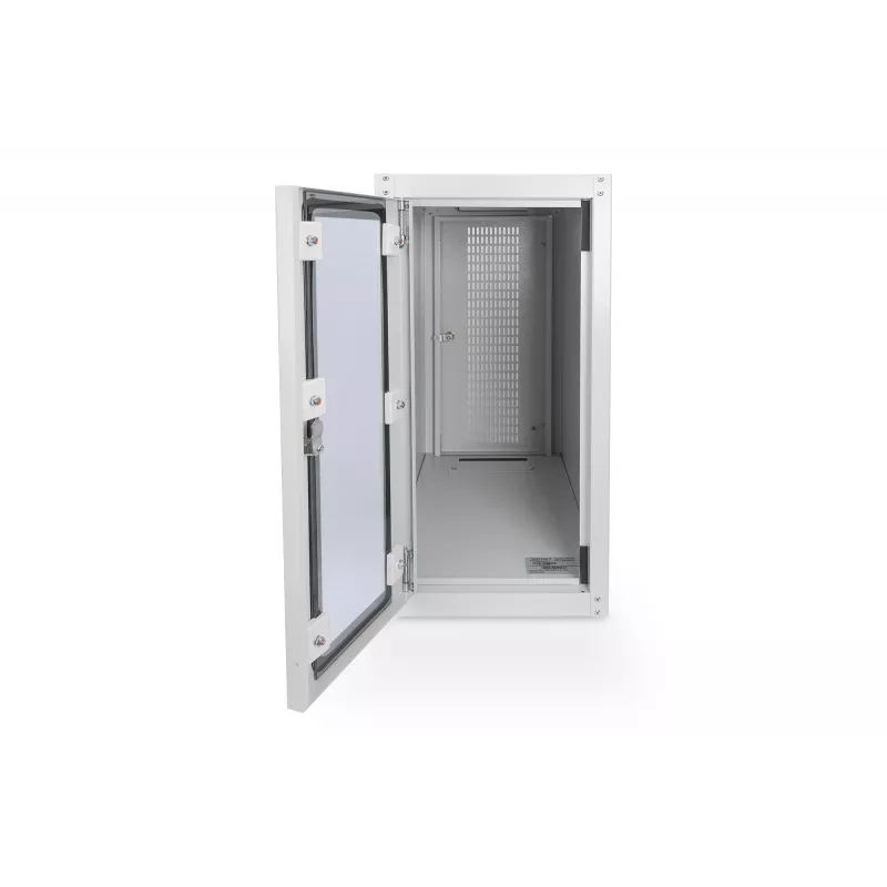 Digitus Caja de ordenador con puerta de cristal, con ruedas, con cerradura, con ranuras de ventilación