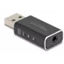 Adaptador de cable DeLOCK USB 2.0 tipo A 3,5 mm 4 polos negro 68001