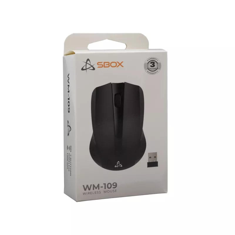 Ratón SBOX WM-109 negro USB Type-A