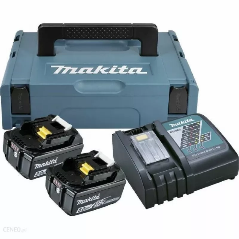 KIT DE ALIMENTACIÓN MAKITA 18V 2x5,0Ah (BL1850Bx2+DC18RC) MAKPAC