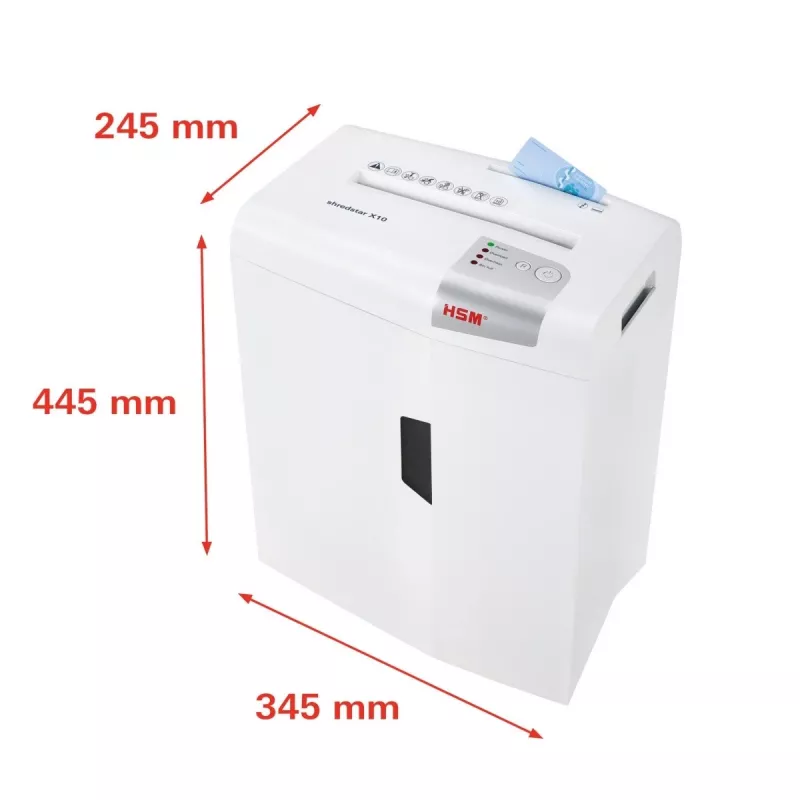 HSM shredstar X10 destructora de documentos, 4,5 x 30 mm + mecanismo de corte de CD independiente