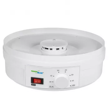 Deshidratador de alimentos GreenBlue GB190 con 5 bandejas, 250 W, temperatura ajustable, diámetro de bandeja 32 cm