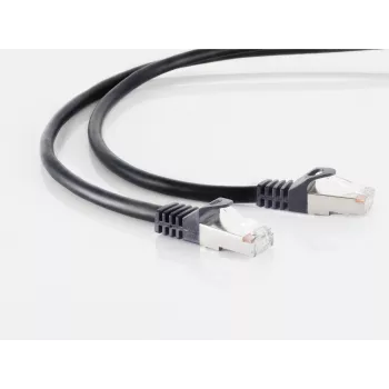 Cable de red ShiverPeaks CAT 7 0,5 m S/FTP negro RJ45 libre de halógenos