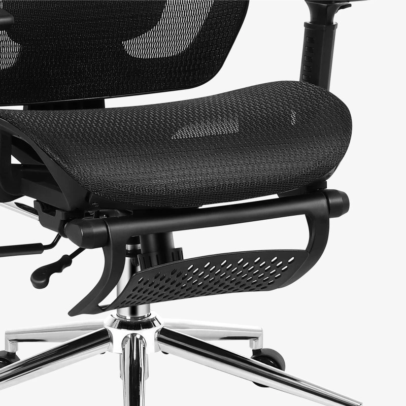 Silla giratoria mark adler MA-EXPERT 5.7 — silla de oficina ergonómica de malla, altura ajustable, reposacabezas, reposabrazos, reposapiés, negra