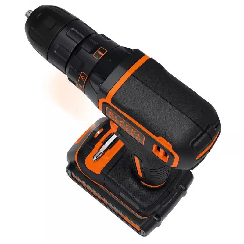 Black & Decker BDCDC18KB-QW, taladro con empuñadura de pistola, 1 cm, 2,5 cm, 1 cm, 650 rpm, 30 N·m