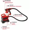 Power X-Change sistema de pulverización de pintura de batería TE-SY 18/90 Li-Solo, 18 voltios, pistola de pulverización roja/negra, sin batería ni cargador