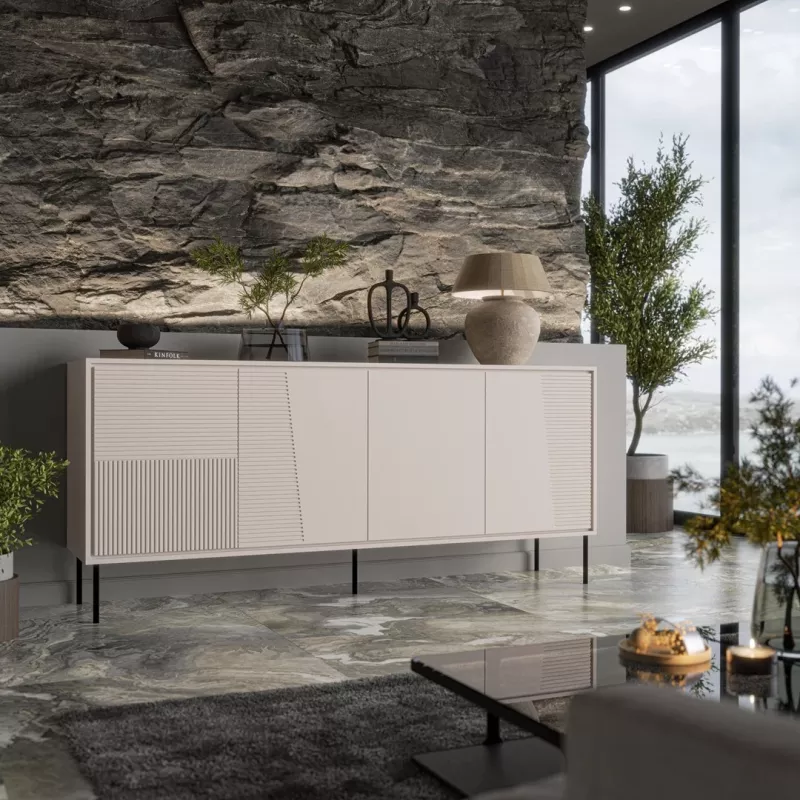 Cómoda 4D ABI 200x45x88 cashmere mate