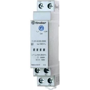 Interruptor crepuscular Finder para carril DIN 35 mm, serie 11.31.8.230 11.31.8.230.0000 1 - 100 lx 230 V/50 - 60 Hz 1 cierre (11.31.8.230.0000)