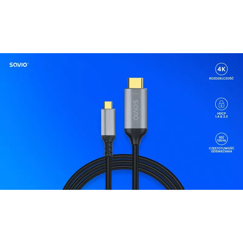 Cable USB-C a HDMI v2.0b, 3m, cobre CL-184