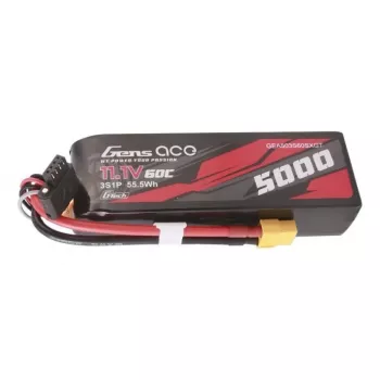 Gens ace G-Tech 5000mAh 11.1V 60C 3S1P Lipo tamaño corto con conector XT60