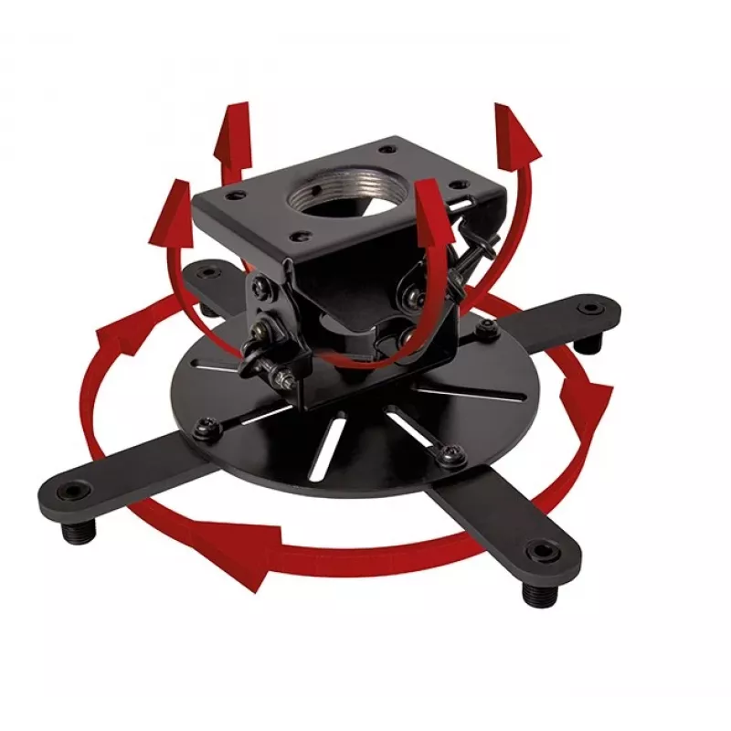 Soporte de techo para proyector B-TECH BT899-XL — soporte de techo, capacidad 25 kg, negro