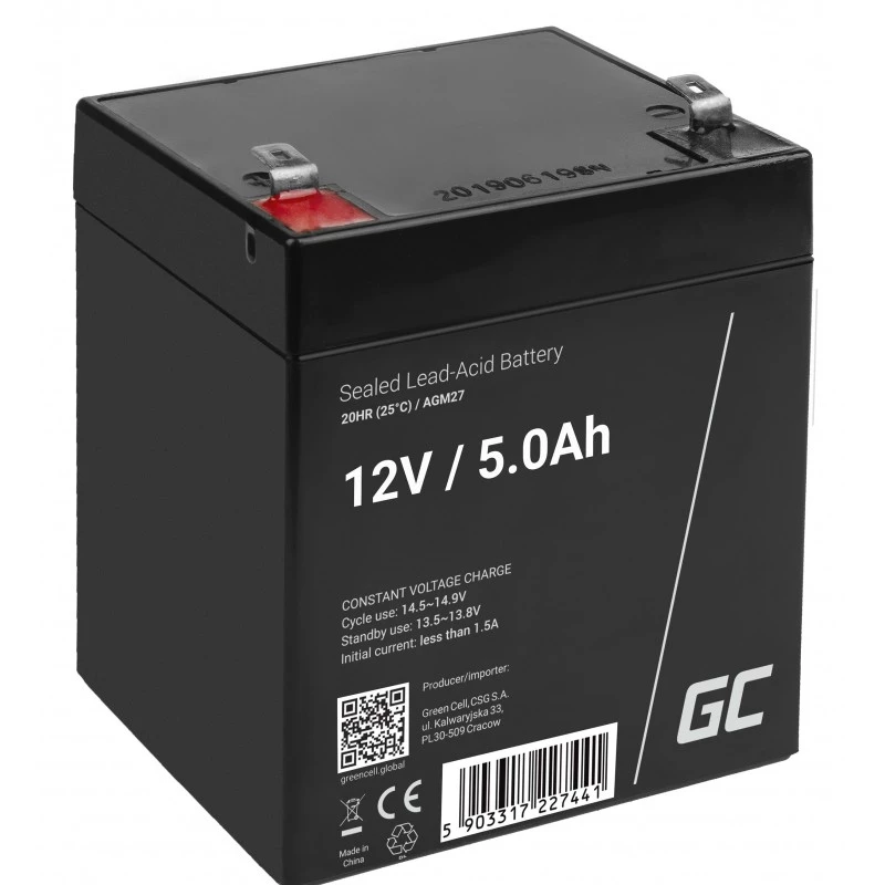 Green Cell AGM27 Batería SAI plomo-ácido (VRLA) 12 V 5 Ah