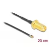 Cable coaxial DeLOCK 12662 0,2 m SMA MHF 4L LK negro