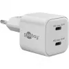 Cargador dual rápido USB-C Nano, PD, GaN, 35 vatios (blanco, 2x USB-C, Power Delivery 3.0)