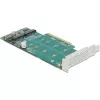 Tarjeta DeLOCK PCI Express x8 a 2 x NVMe M.2 Key M internos bifurcación formato low profile
