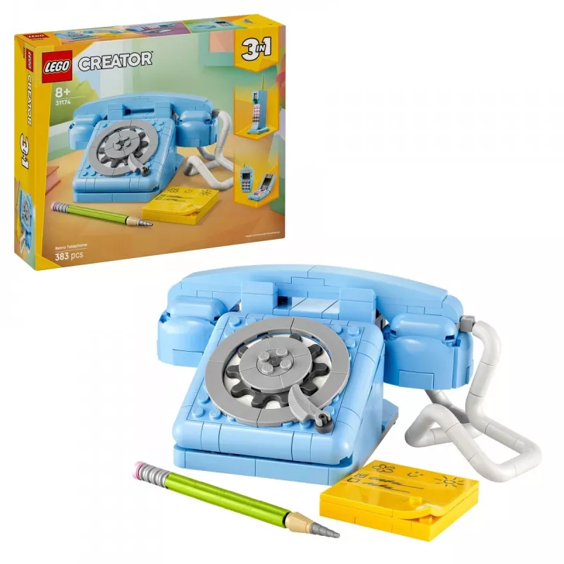 Juguete de construcción LEGO Creator 3 en 1 31174 set Teléfono retro, 383 piezas, 8+ años, 70×110×150 mm