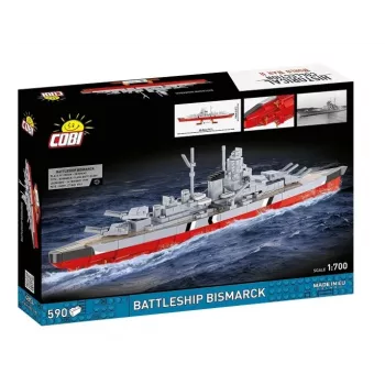 Set de construcción Cobi acorazado Bismarck modelo, 590 piezas