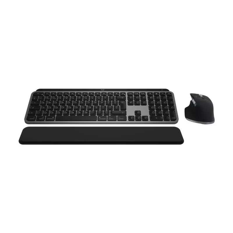 Logitech MX Keys S Combo para Mac, inalámbrico, teclado y ratón con distribución DE, teclas y funciones optimizadas para macOS