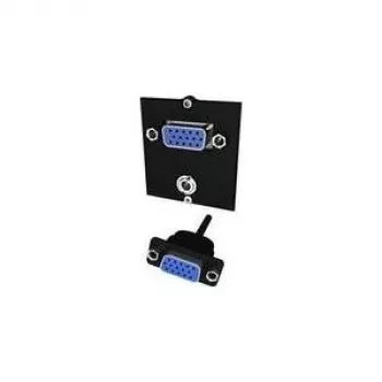 Módulo de toma de corriente VGA + 3,5 mm Bachmann 917.150 negro