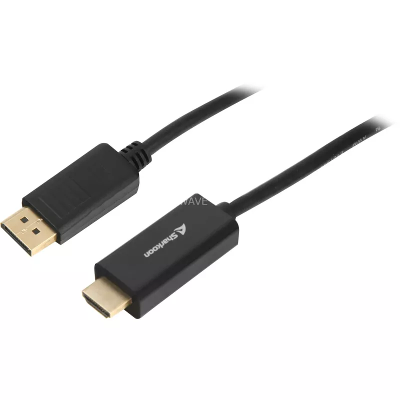 Sharkoon SHA DisplayPort 1.2 a HDMI 4K bk 3,0 m ACTIVO 4Kx2K 60Hz