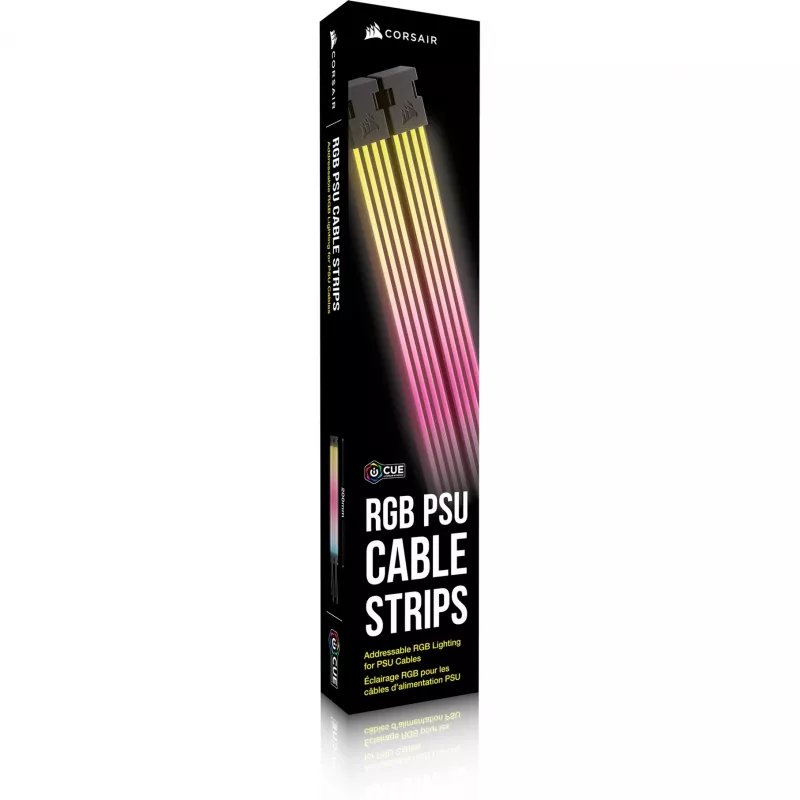 iCUE ARGB PSU tiras de cable, tira LED 2x 240mm, para fuente de alimentación - cable