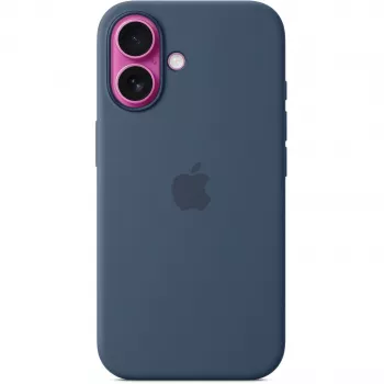 Funda de silicona Apple iPhone 16 MagSafe Denim Funda Azul 6,1