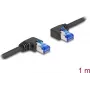 Cable de red DeLOCK RJ45 Cat.6A S/FTP acodado derecha izquierda 1 m negro