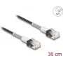 Cable de red DeLOCK RJ45 0,3 m Cat.6A UTP fino Negro