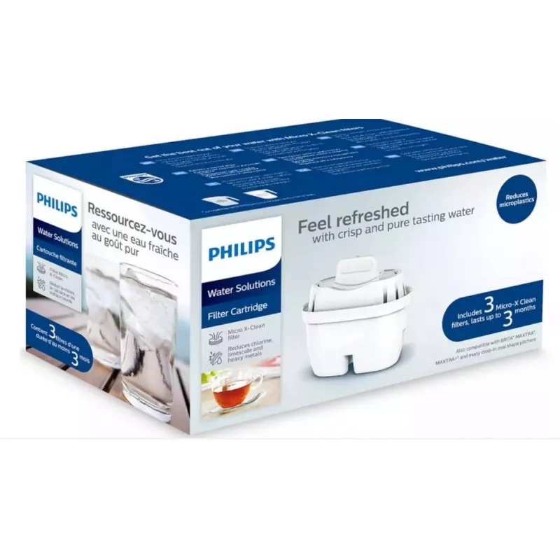Cartucho filtrante de agua Philips AWP211/58, pack de 3