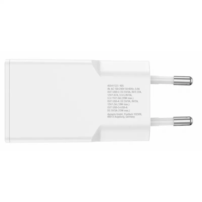 Cargador 4smarts 541122 Interior AC carga rápida Smartphone Tablet Blanco