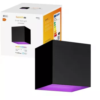 Aplique de pared exterior inteligente Hombli, negro